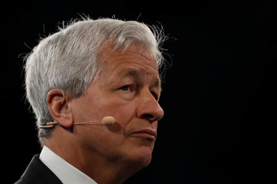 Jamie Dimon, chairman & CEO of JP Morgan Chase & Co., speaks during the Bloomberg Global Business Forum in New York City, New York, U.S., September 25, 2019. REUTERS/Shannon Stapleton