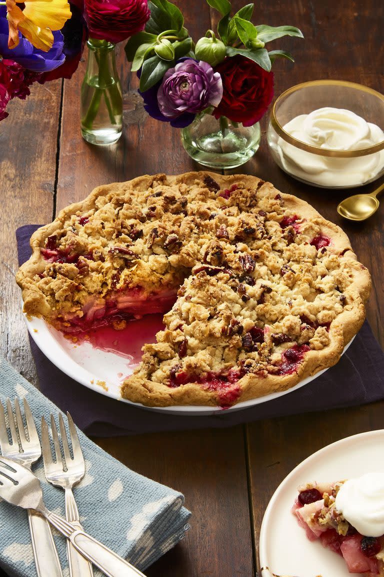 26) Cranberry-Pear Pecan Crumb Pie