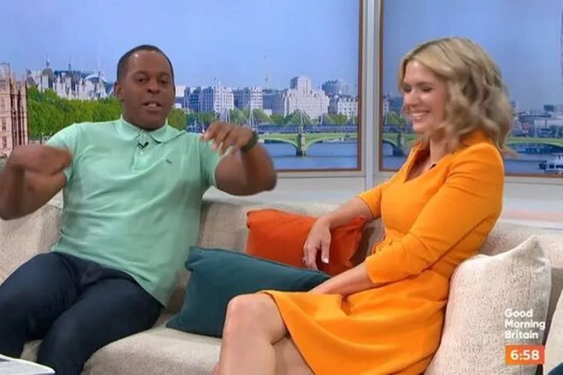 Andi Peters and Charlotte Hawkins on Good Morning Britain