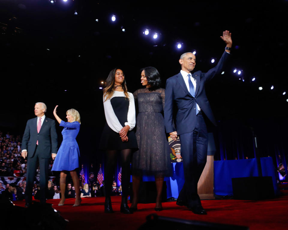 Obama bids his final farewell to the nation from his adopted hometown of Chicago