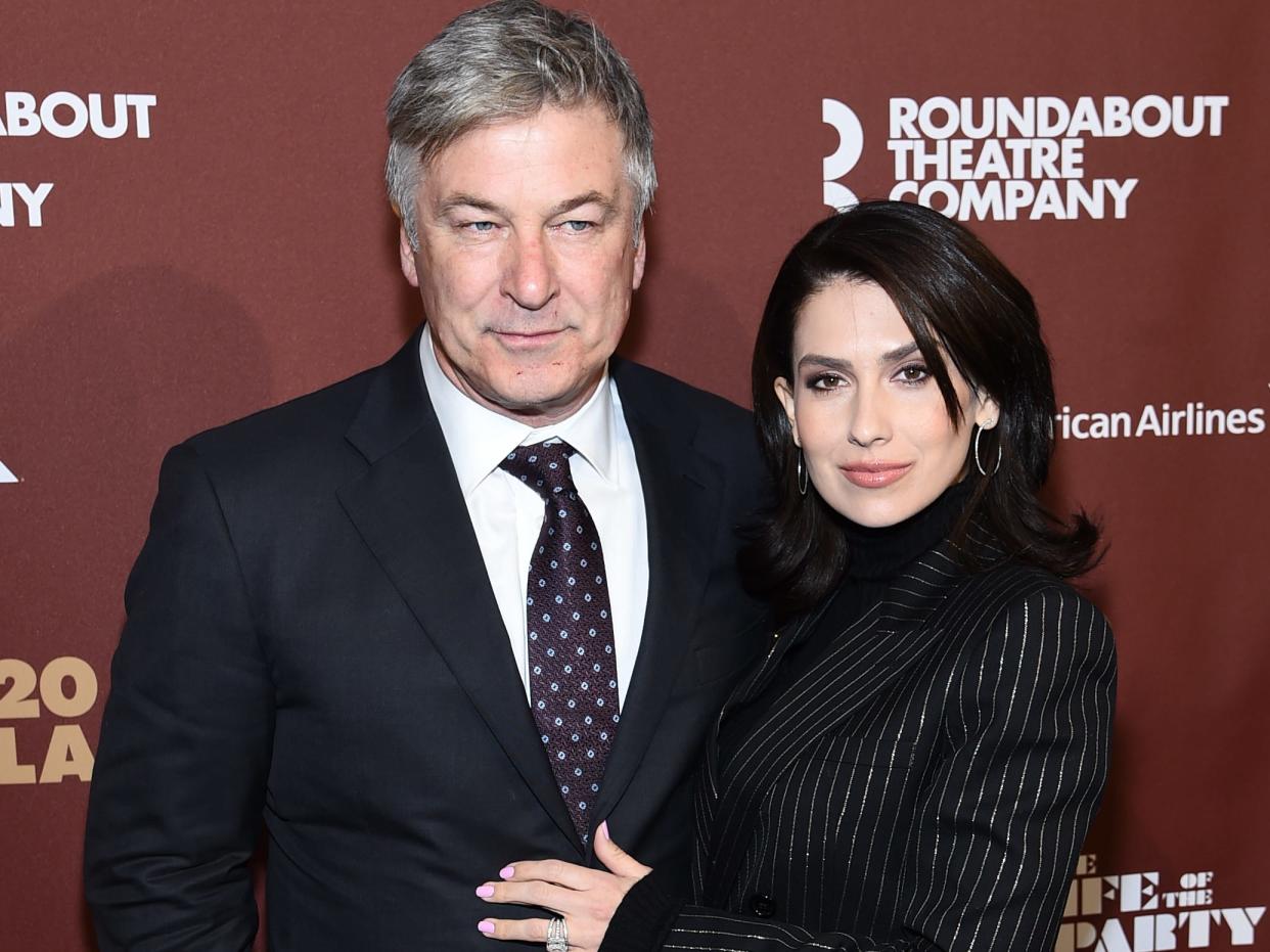 Alec and Hilaria Baldwin attend the Roundabout Theater's 2020 Gala in 2020.