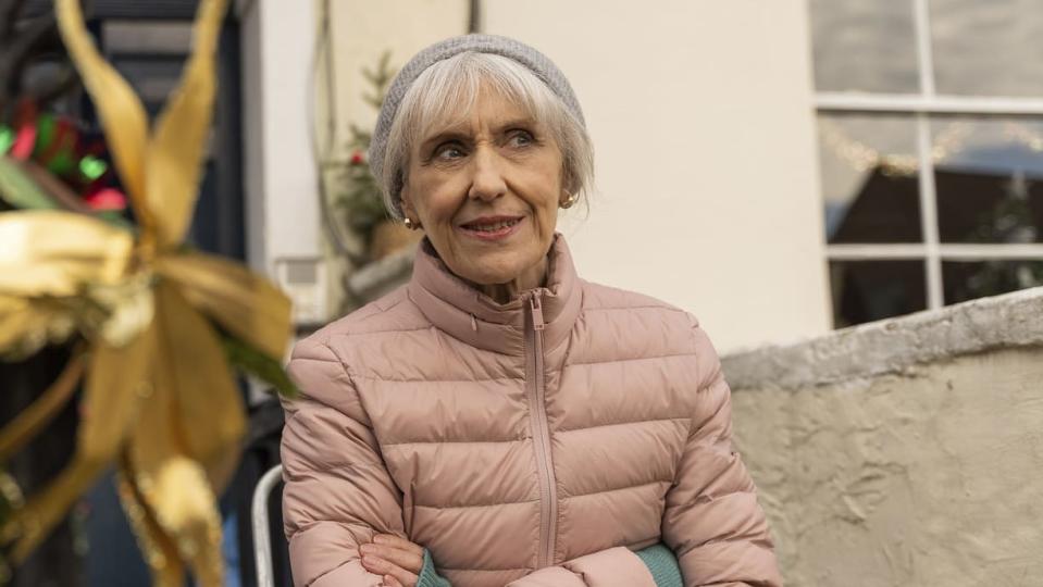 Anita Dobson as Mrs Flood in the Doctor Who Christmas special. (BBC)
