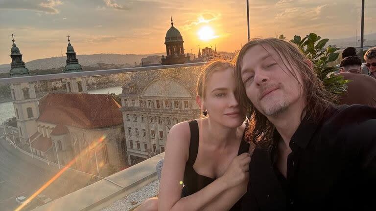 Diane Kruger junto a su pareja Norman Reedus (Captura: Instagram)