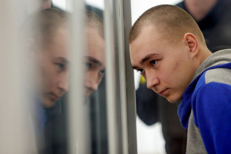 Court hearing of Russian soldier Vadim Shishimarin, in Kyiv