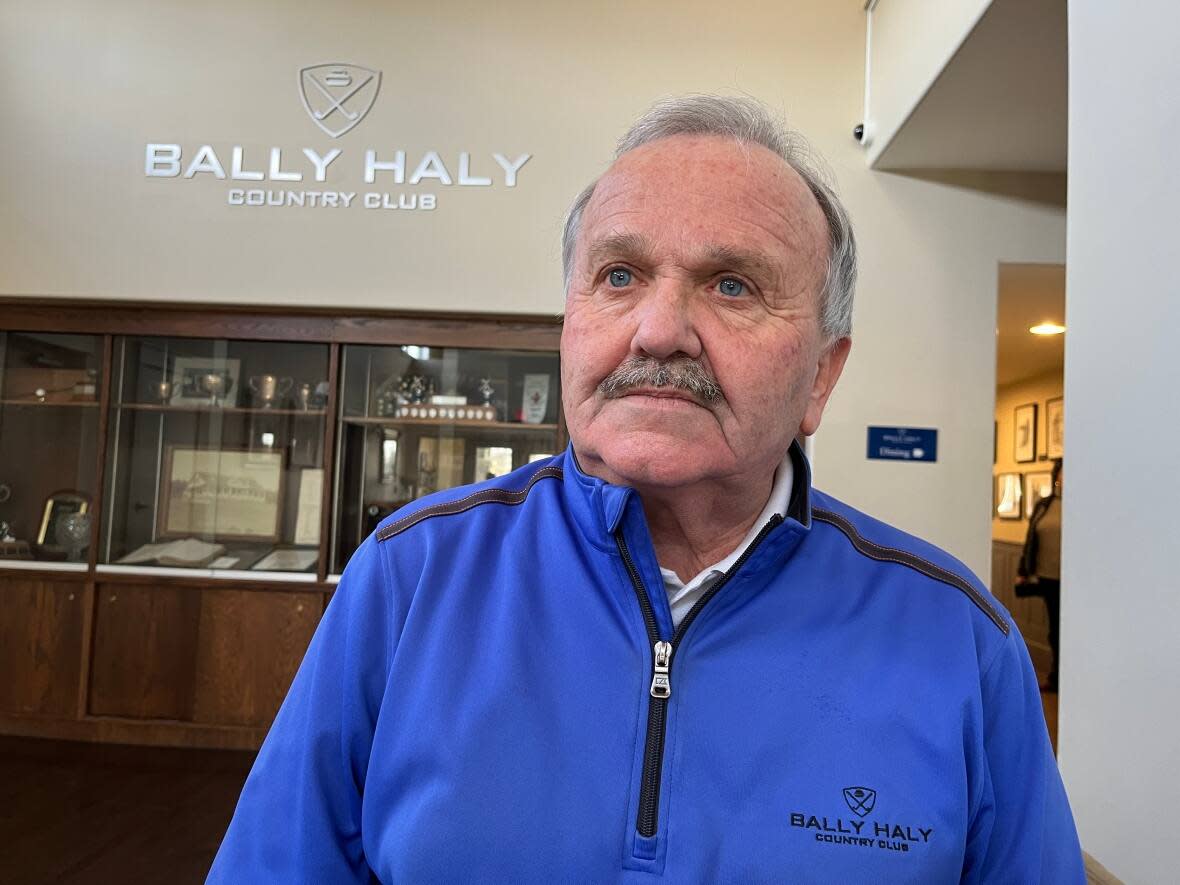 Paul Rose is president of the Bally Haly Country Club, located off Logy Bay Road in the east end of St. John's. The historic golf club, which opened more than a century ago, is poised to move to Clovelly, a larger and existing golf course not far away, off Stavanger Drive. (Terry Roberts/CBC - image credit)