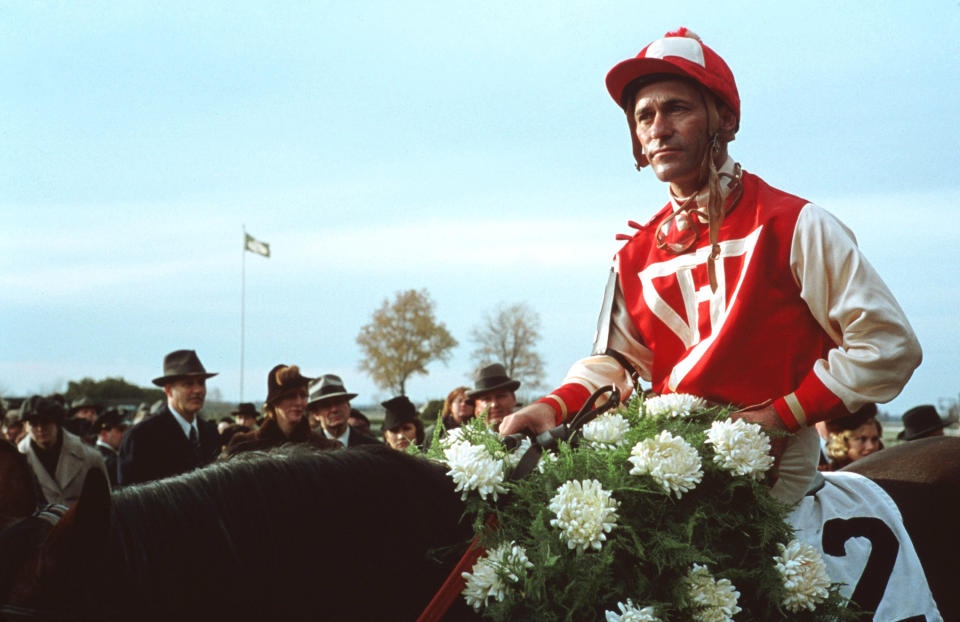 Gary Stevens riding on a horse