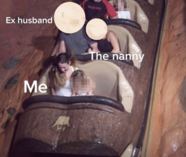 Natalie shared the photo that made her question the relationship between her nanny and husband. Source: TikTok/@IbizaDaze