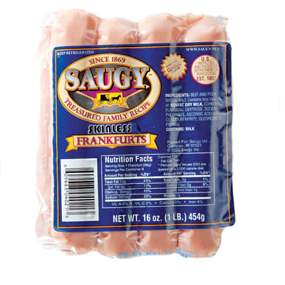 Saugy Skinless Frankfurts