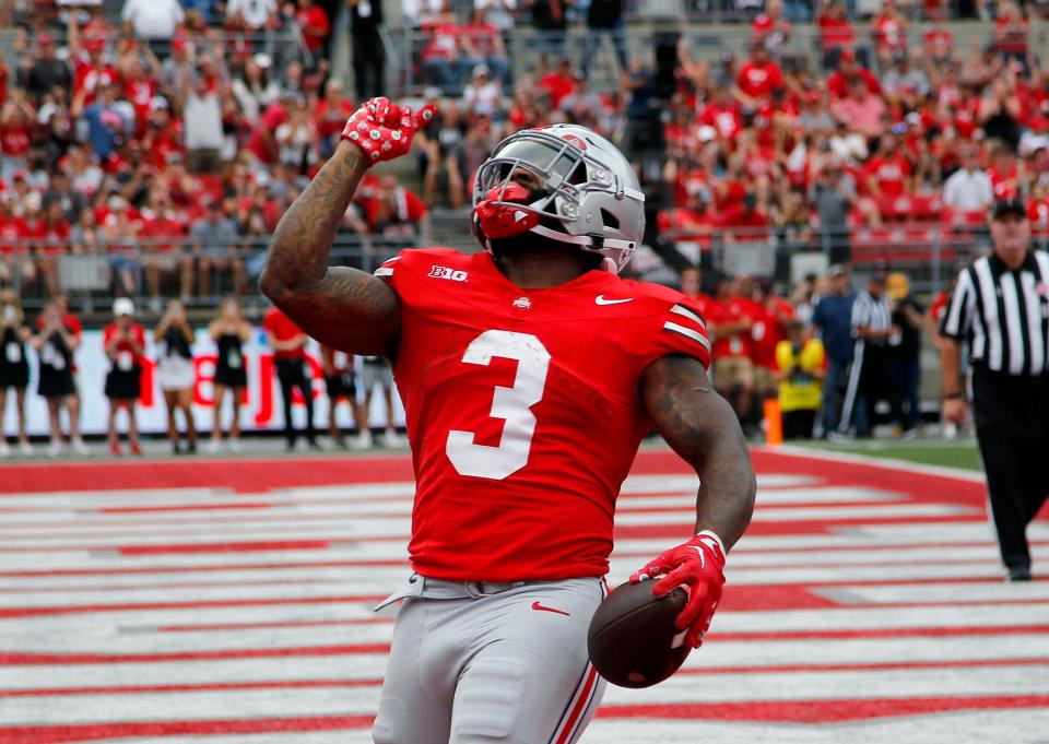 Ohio State Buckeyes running back Miyan Williams (3) ran for 158 yards and three touchdowns in five games before suffering a season-ending injury.