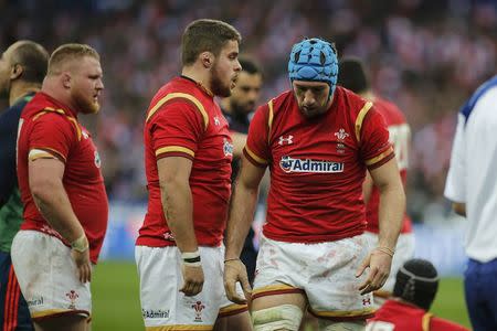 Rugby Union - Six Nations Championship - France v Wales - Stade de France, Saint-Denis near Paris, France - 18/03/2017 - Wales' players react at the end of the match. REUTERS/Benoit Tessier