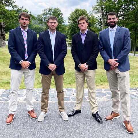 <p>Drake Maye/Instagram</p> Beau, Cole, Drake and Luke in July 2022.