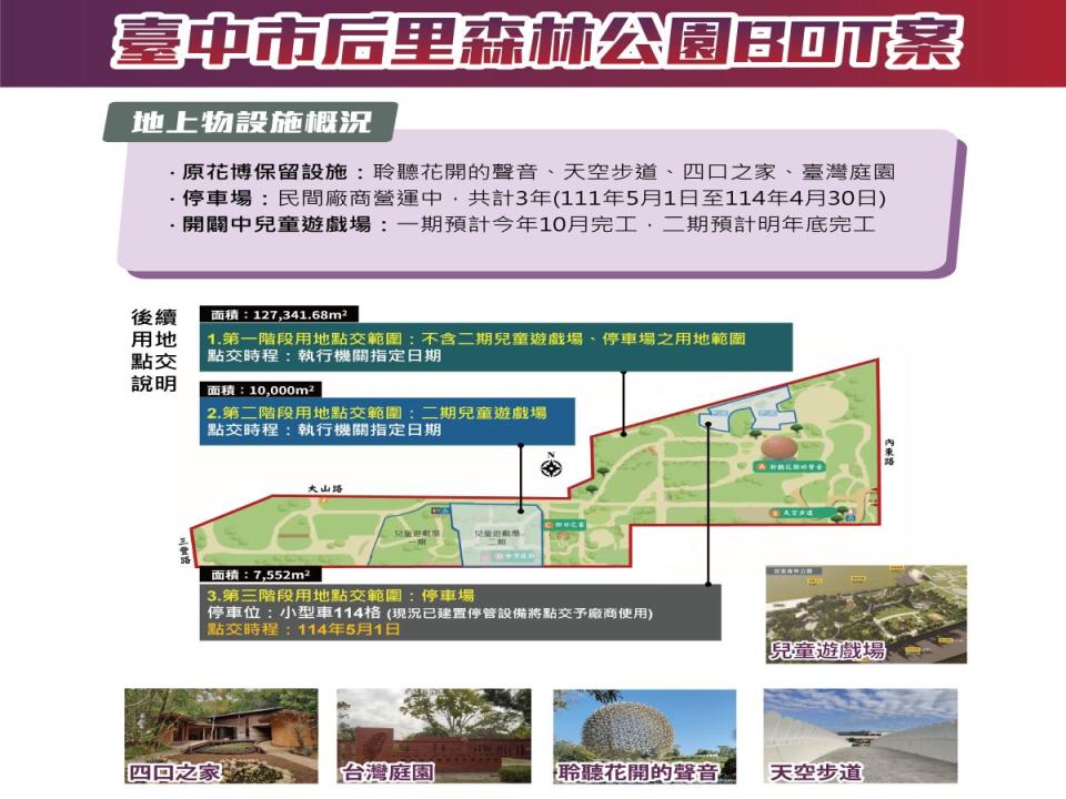 后里森林公園BOT招商說明會，中市建設局長陳大田，廣邀企業一起打造獨有公園品牌。（圖：中市府提供）