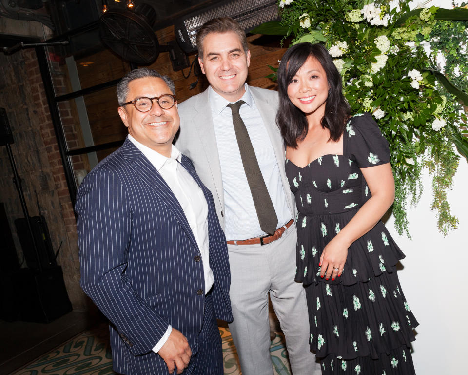 Fin Gomez, Jim Acosta, Weijia Jiang at 2024 WHCD Politics & Inclusion Dinner