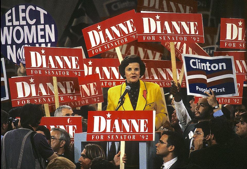 Dianne Feinstein speaks at the Democratic National Convention