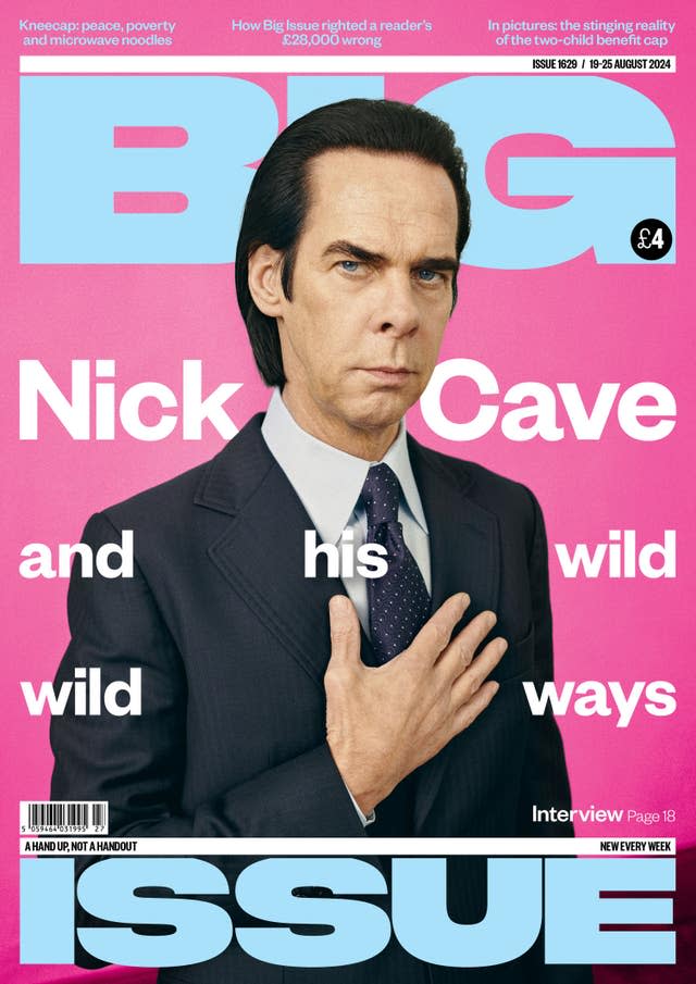 A Big Issue cover featuring Nick Cave