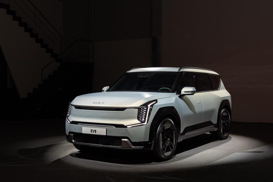 The 2024 Kia EV9 electric three-row SUV.