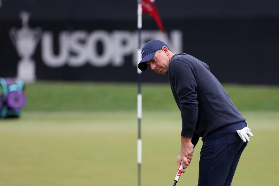 Rory McIlroy practicing ahead of the U.S. Open