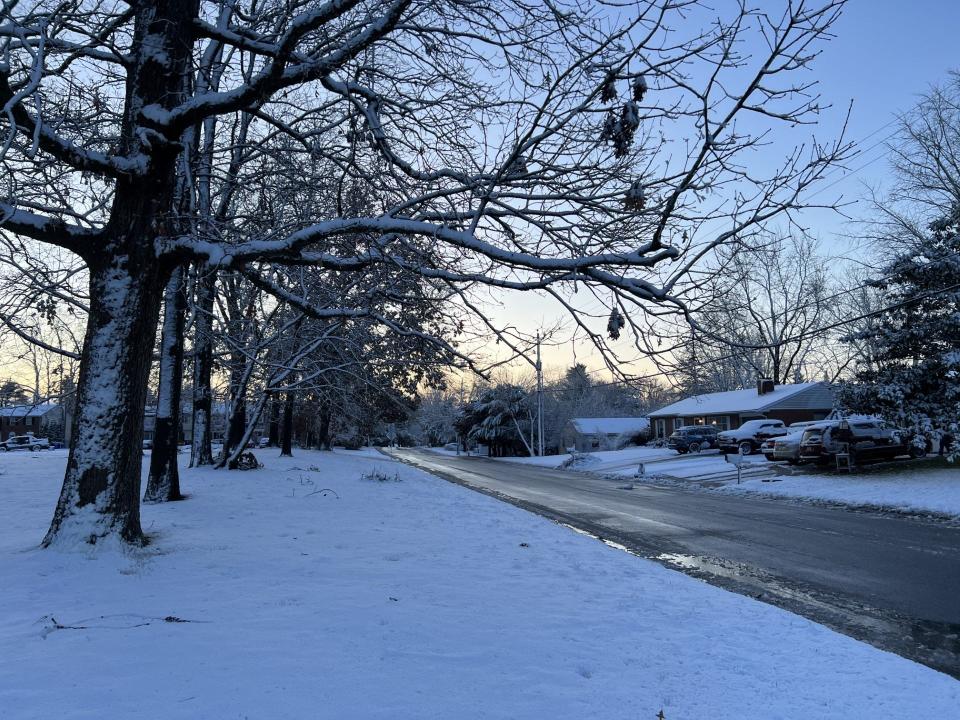 Residents in southern York County woke up this morning to a blanket of snow on the ground. It fell at the end of a storm that delivered much-needed rain to help alleviate the drought.