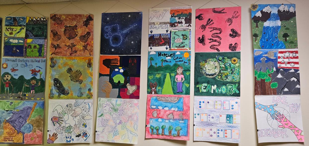 Students from all over America sent in art pieces to be displayed at the Mound City Group Visitor Center.