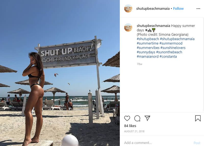 Shut Up Beach (Mamaia) in Romania promotes itself as an 'IQOS Friendly Place'