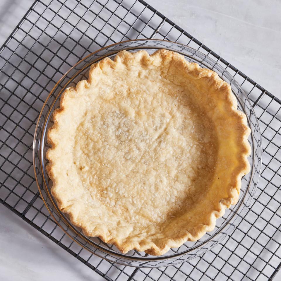 classic pie crust, empty without filling