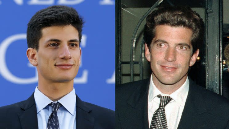 On the left, 24-year-old Jack Schlossberg; on the right, his late uncle, JFK Jr. (Photo: Getty Images / AP Images)