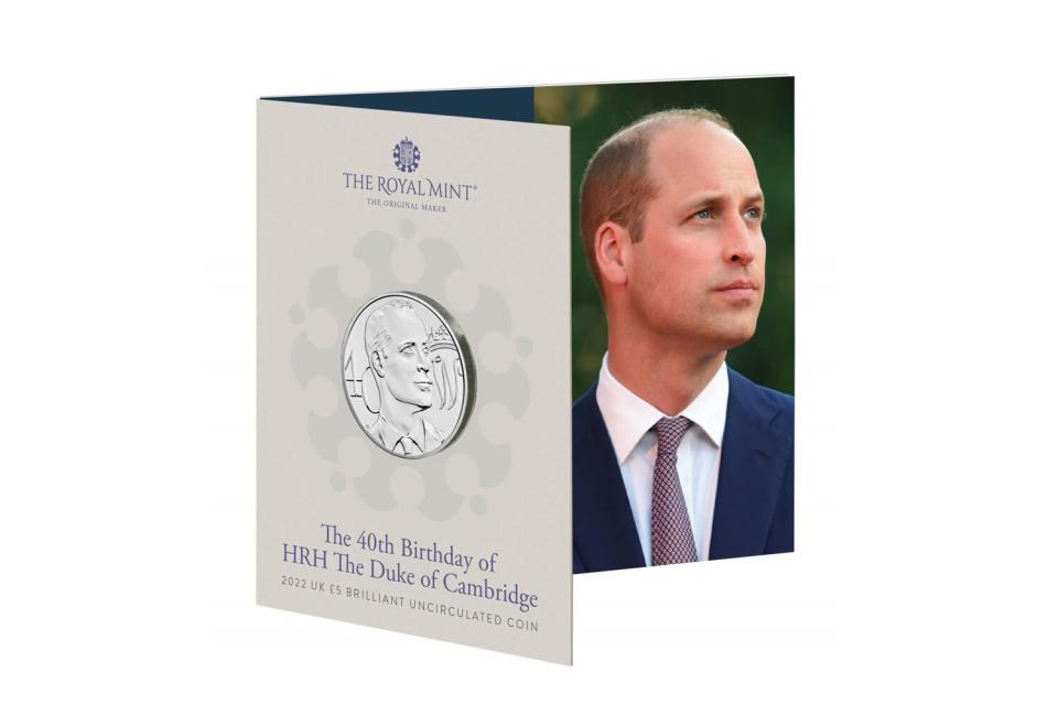 The 40th Birthday of HRH The Duke of Cambridge 2022 UK £5 Brilliant Uncirculated Coin