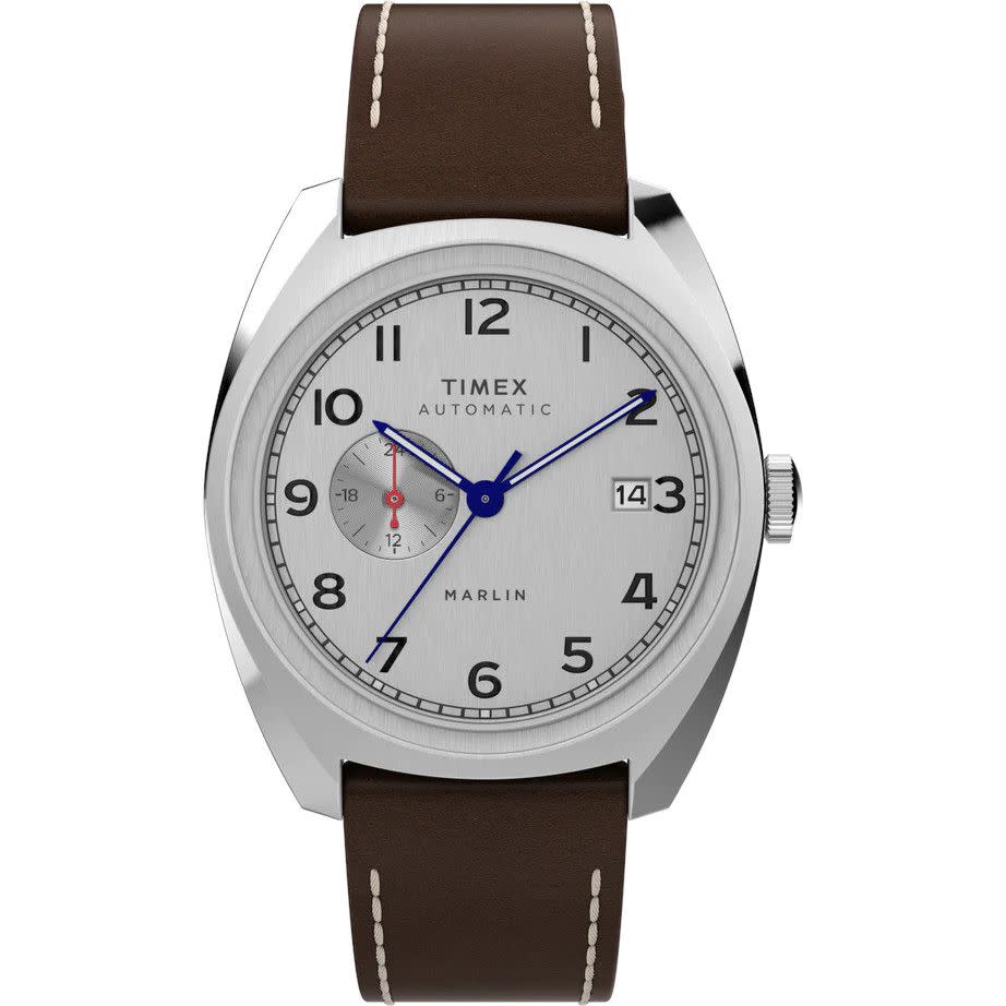 <p><a href="https://go.redirectingat.com?id=74968X1596630&url=https%3A%2F%2Ftimex.com%2Fproducts%2Fmarlin-sub-dial-automatic-39mm-leather-strap-watch-tw2v62000&sref=https%3A%2F%2Fwww.menshealth.com%2Fstyle%2Fg44705621%2Fbest-timex-watches%2F" rel="nofollow noopener" target="_blank" data-ylk="slk:Shop Now;elm:context_link;itc:0;sec:content-canvas" class="link ">Shop Now</a></p><p>Marlin® Sub-Dial Automatic 39mm Leather Strap Watch</p><p>$279.00</p><p>timex.com</p>