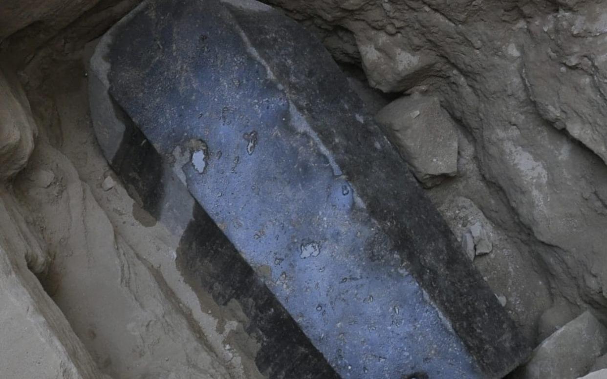 The ancient tomb dating back to the Ptolemaic period was found in the Sidi Gaber district of Alexandria - AFP