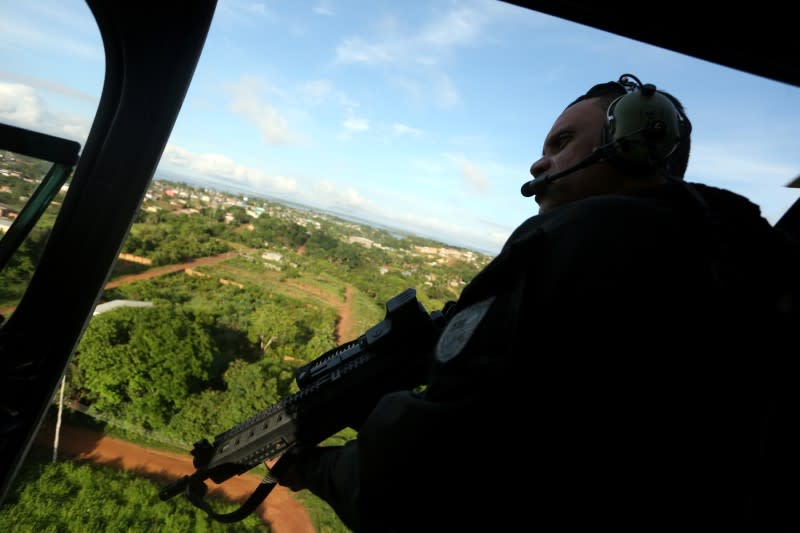 Police operation named Flora Amazonica against illegal sawmills and loggers in Manacapuru near Manaus, Amazonas state