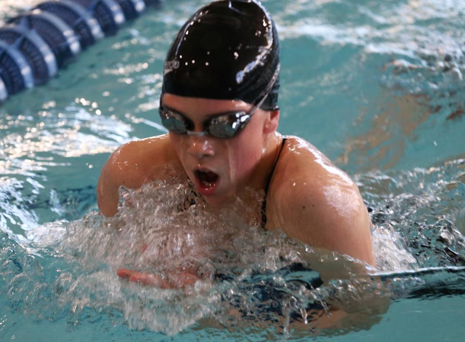 San Angelo Central High School swimmer Emma Watkins is pictured during the 2021 season.