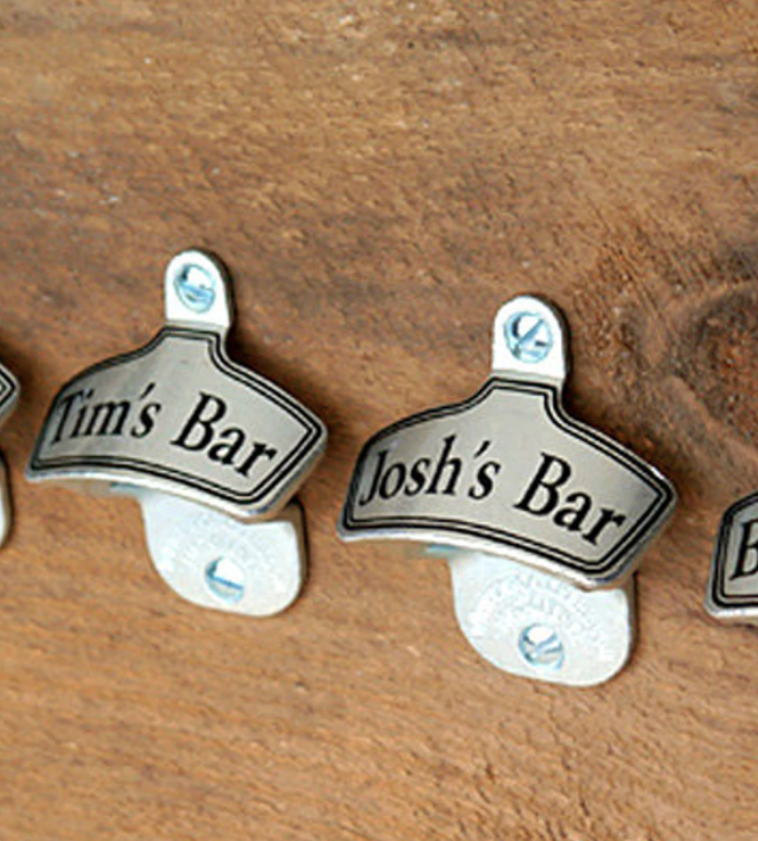 13) Personalized Wall-Mount Bottle Opener