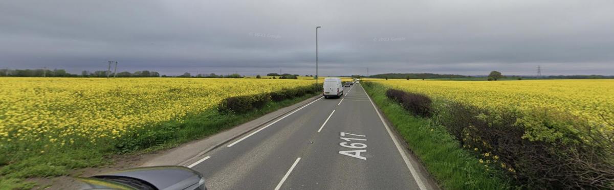 A617 crash Busy A road between Chesterfield and Mansfield blocked