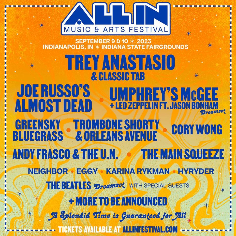 The All IN Music & Arts festival will take place from Sep. 9-10 at the Indiana State Fairgrounds.