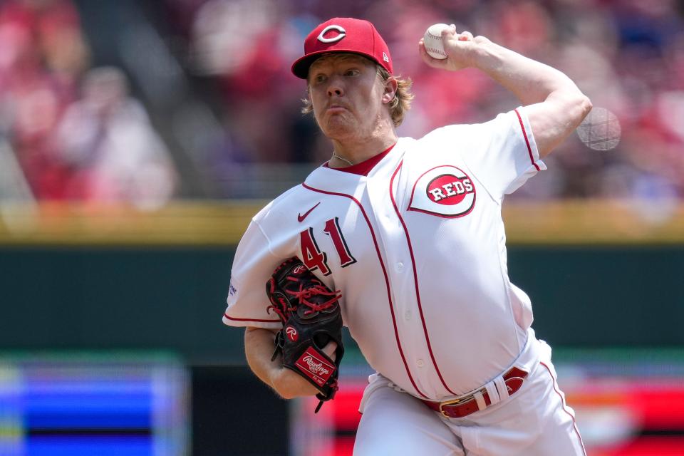 Cincinnati Reds starting pitcher Andrew Abbott, 24, is one of the 15 youngest starting pitchers in MLB.