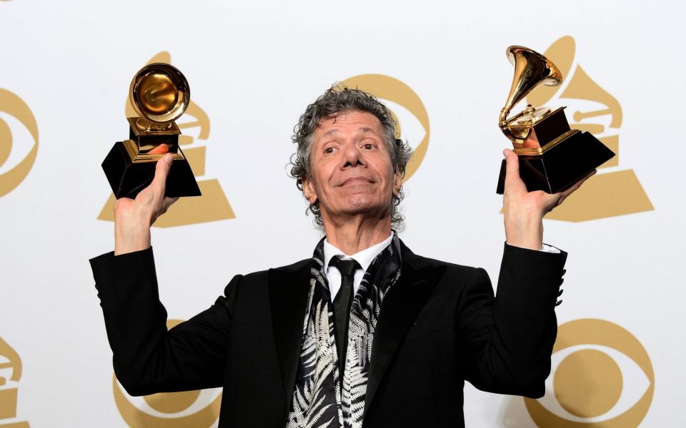 Corea with two of his 23 Grammy Awards: he was nominated more than 60 times -  PAUL BUCK/EPA-EFE/Shutterstock