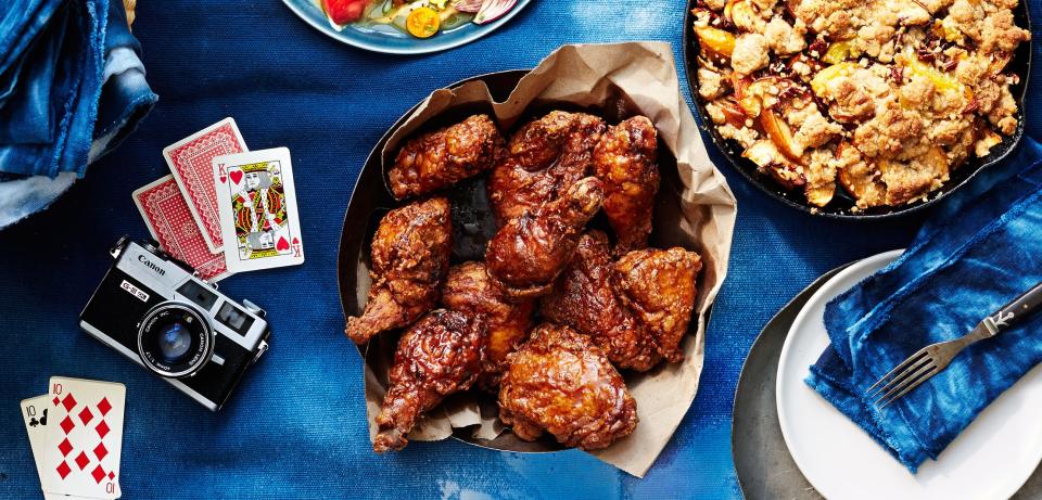 Glazed Fried Chicken with Old Bay and Cayenne