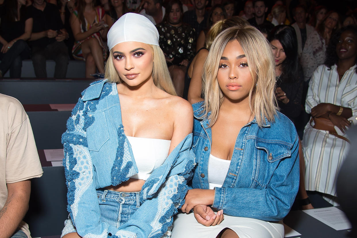 Kylie Jenner and Jordyn Woods attend the Jonathan Simkhai fashion show in 2016. (Photo: Michael Stewart/WireImage)