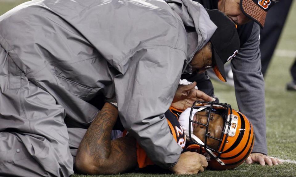 Joe Mixon was one of a number of players who received treatment during a brutal game on Monday night