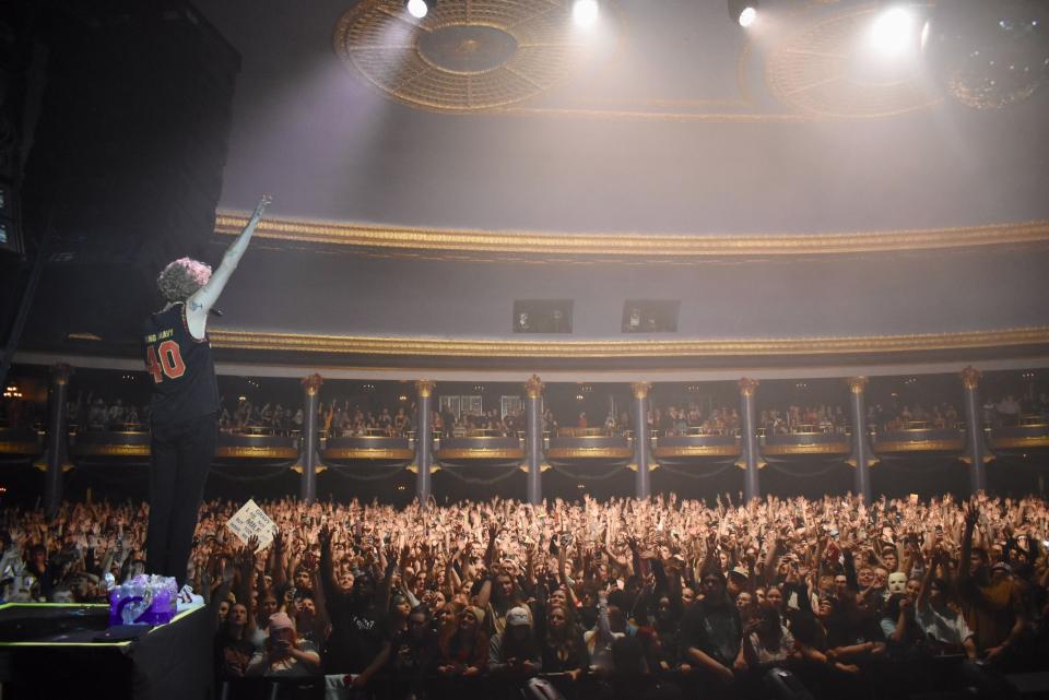 Yung Gravy performs at a sold-out Eagles Ballroom at the Rave in Milwaukee on Saturday, Nov. 26, 2022.