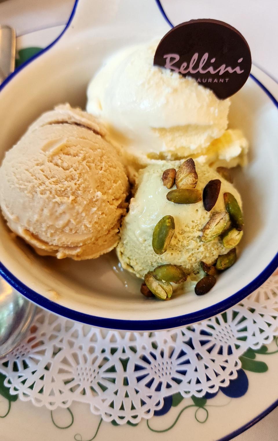 End the perfect brunch with a trio of homemade gelato at Bellini.