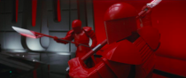 <p><em>The Last Jedi</em> will reveal more about the mysterious Supreme Leader Snoke (Andy Serkis), as well as introducing his personal bodyguards, the scarlet-armored Paetorian Guard.<br>(Credit: Lucasfilm) </p>