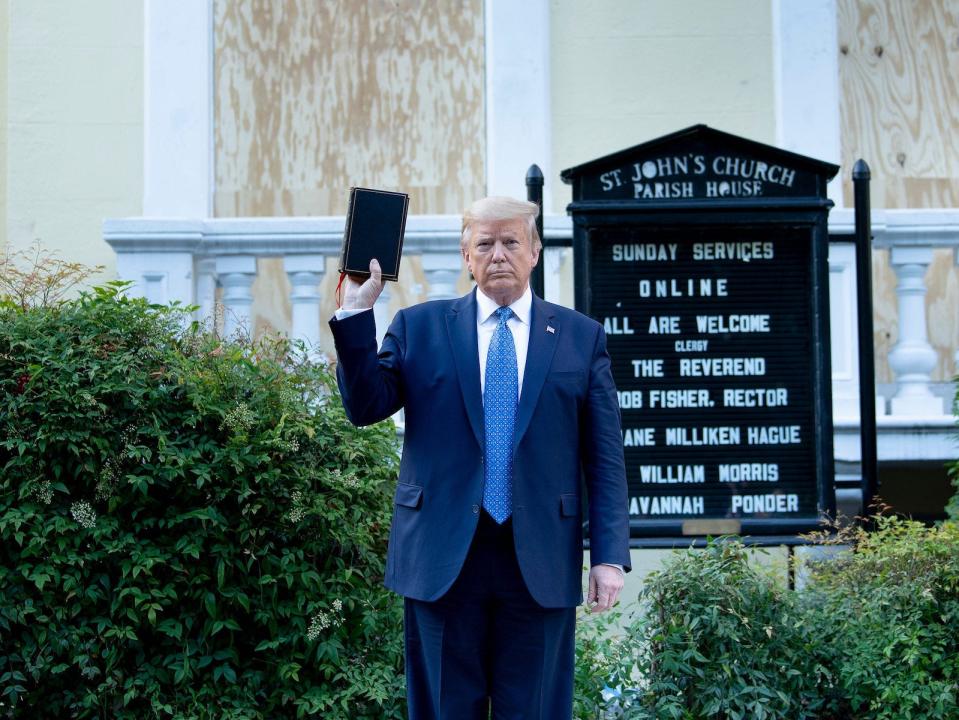 Trump protest Bible