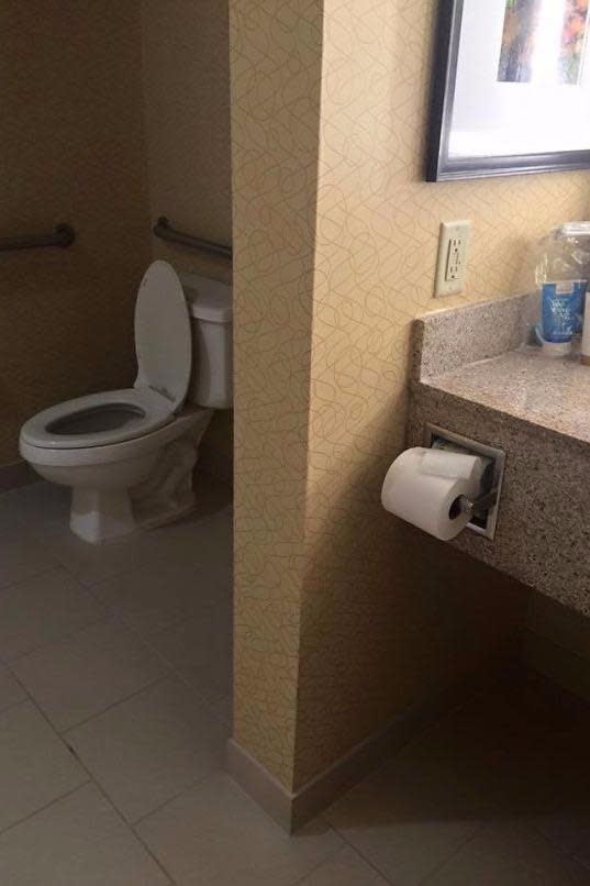 You've got to have the world's biggest arm to go to this toilet