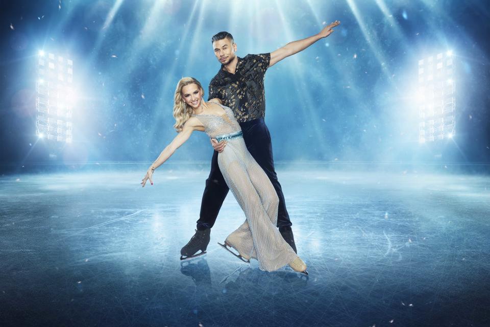 This image and the information contained herein is strictly embargoed until 20.00 Monday 8th January 2024

From ITV

Dancing On Ice SR16 :on ITV1 and ITVX

Pictured: Ricky Norwood & Anette Dytrt

This photograph is (C) ITV Plc and can only be reproduced for editorial purposes directly in connection with the programme or event mentioned above, or ITV plc. This photograph must not be manipulated [excluding basic cropping] in a manner which alters the visual appearance of the person photographed deemed detrimental or inappropriate by ITV plc Picture Desk.  This photograph must not be syndicated to any other company, publication or website, or permanently archived, without the express written permission of ITV Picture Desk. Full Terms and conditions are available on the website www.itv.com/presscentre/itvpictures/terms

For further information please contact:
michael.taiwo1@itv.com                              