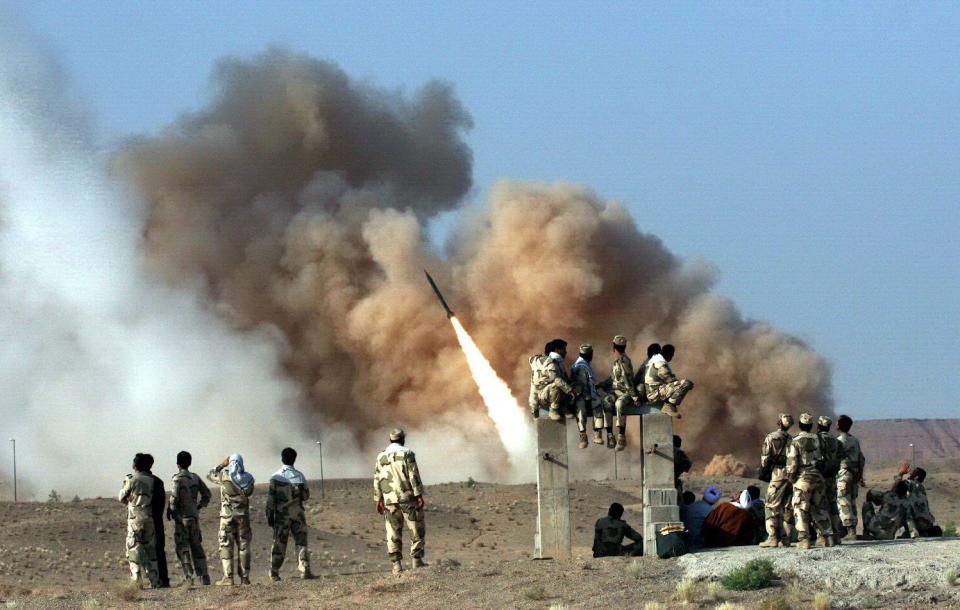 Ballistic missile Zelzal , is launched during the second day of military exercises, codenamed Great Prophet-6, by Iran's elite Revolutionary Guards at an undisclosed location in Iran in 2011.  (Photo: EPA-EFE/Shutterstock)