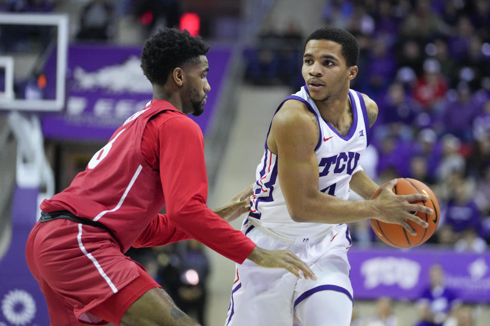 Jameer Nelson Jr. and the Horned Frogs handed Houston its second straight loss. (AP Photo/Julio Cortez)