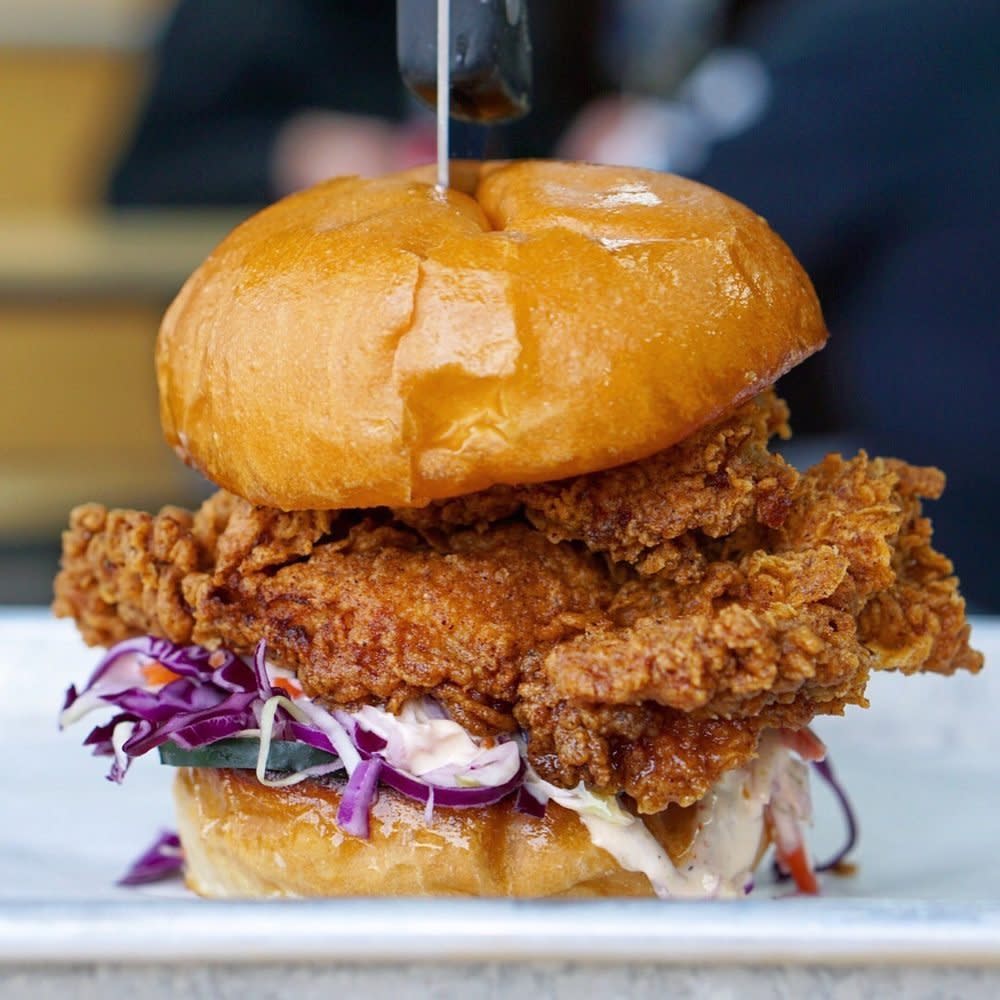 Fried Chicken Sandwich at Basilisk in Portland, Oregon