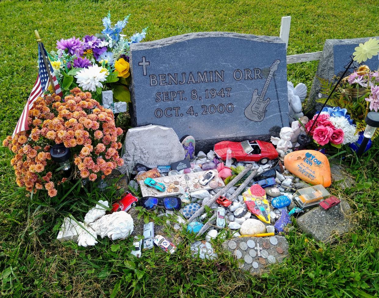 Rock hall of famer Benjamin Orr, vocalist and bassist for The Cars, is buried at St. Patrick Cemetery in Geauga County's Thompson Township.