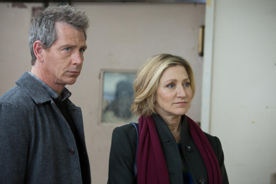 Ben Mendelsohn and Edie Falco in "The Land of Steady Habits." (Photo: Netflix)